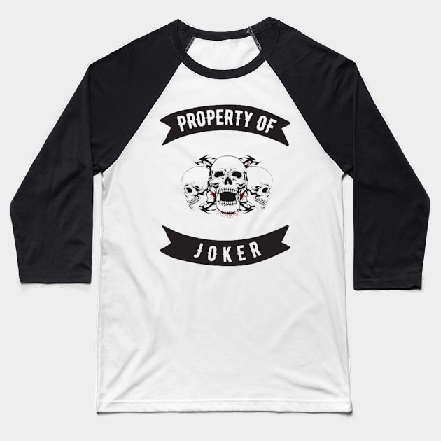 Joker Property Patch Baseball T-Shirt by Nicole James